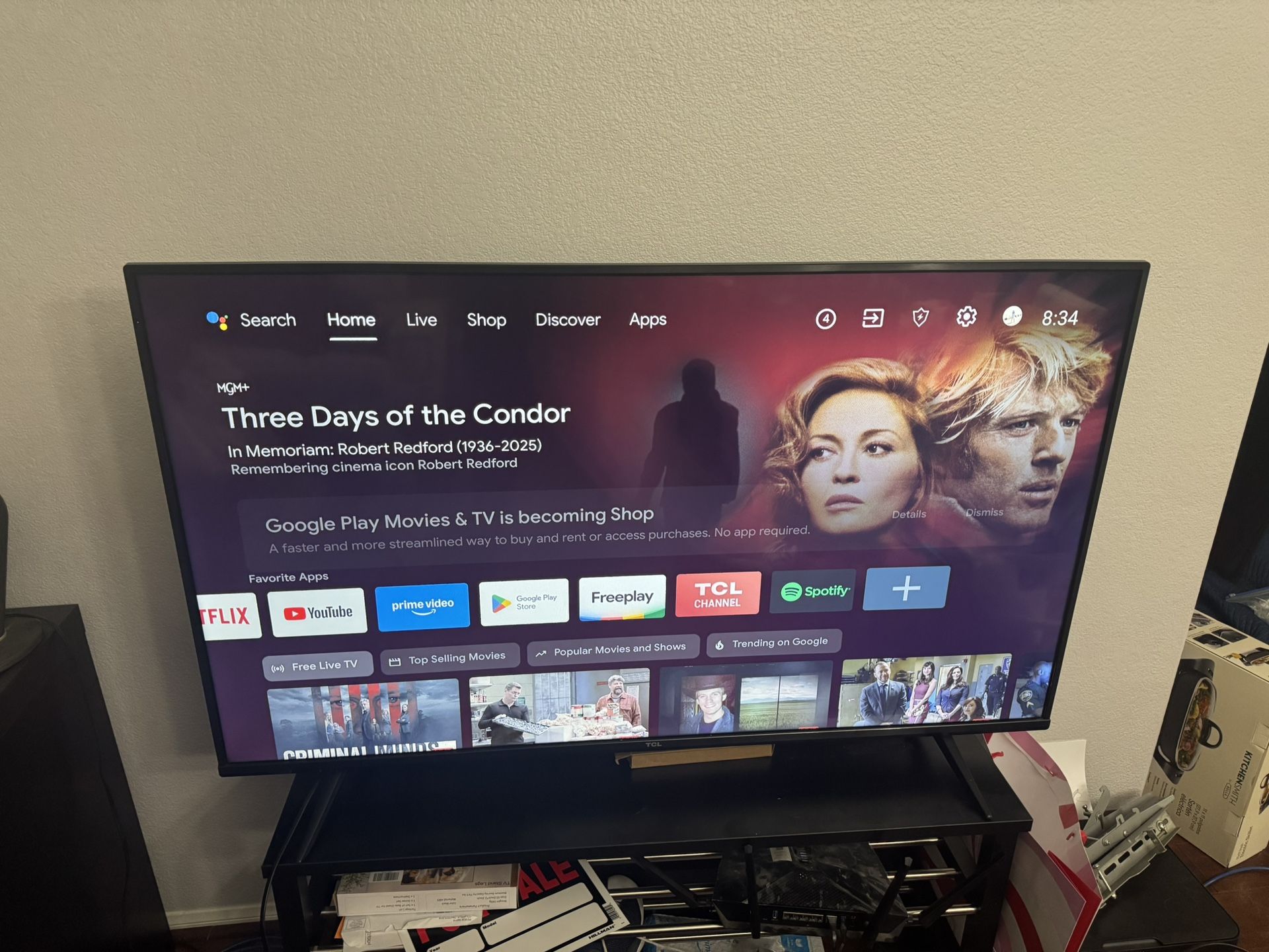 TCL 55” UHD HDR 4K Smart Android TV