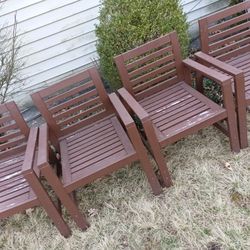 Outdoor Wood Chair Set