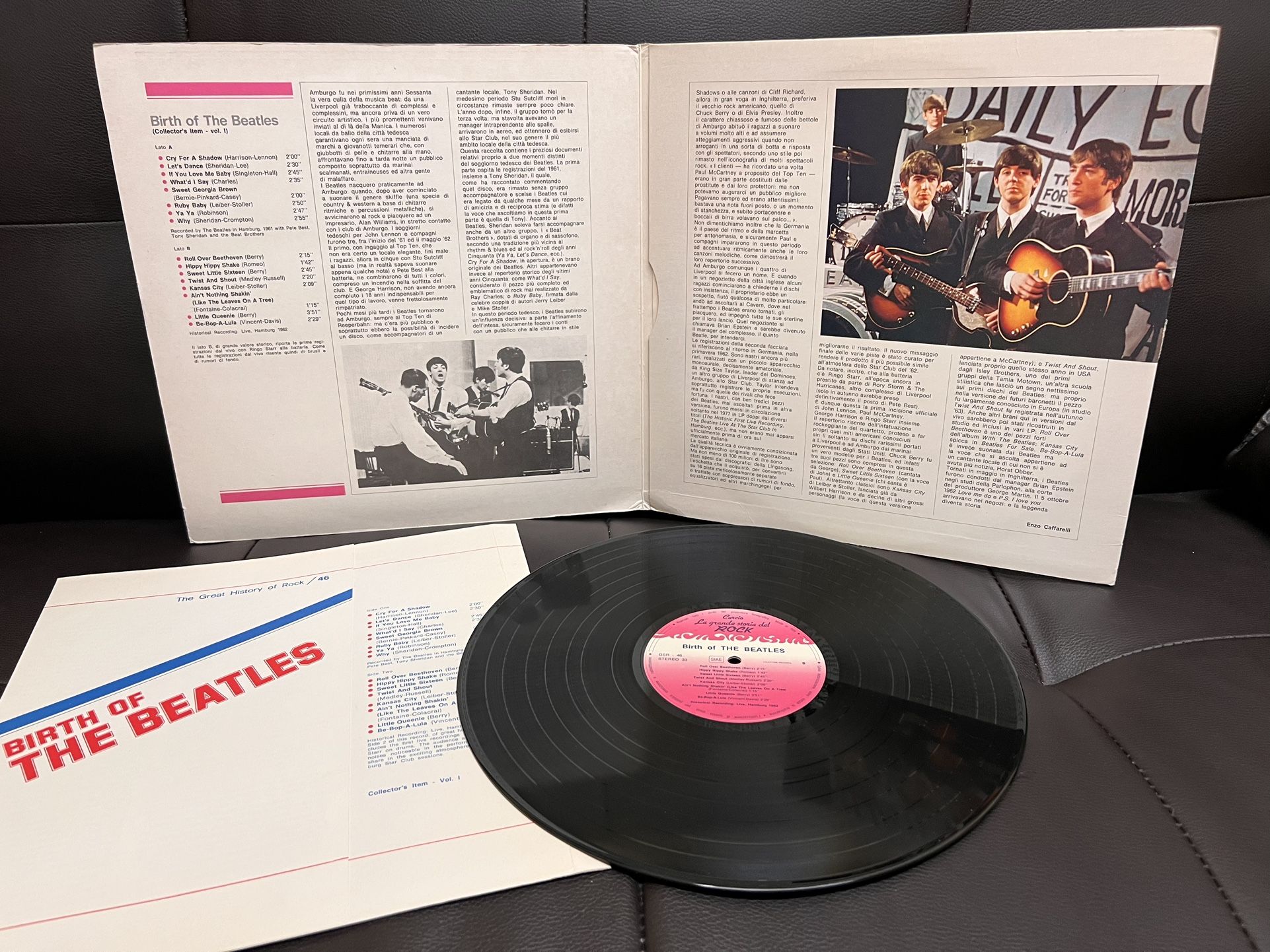 Vintage LP Vinyl Record Album The Beatles Italian Import RARE