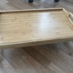 Set of 2 Bamboo Lap Trays / Bed Tables ($30 For Both)