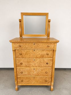 Antique Bird’s Eye Maple Dresser – Innis, Pearce & Co. (Early 1900s)