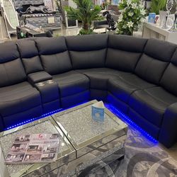 RECLINING LED SECTIONAL 