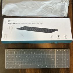 Multi Device Ultra Slim Rechargeable Wireless Keyboard 