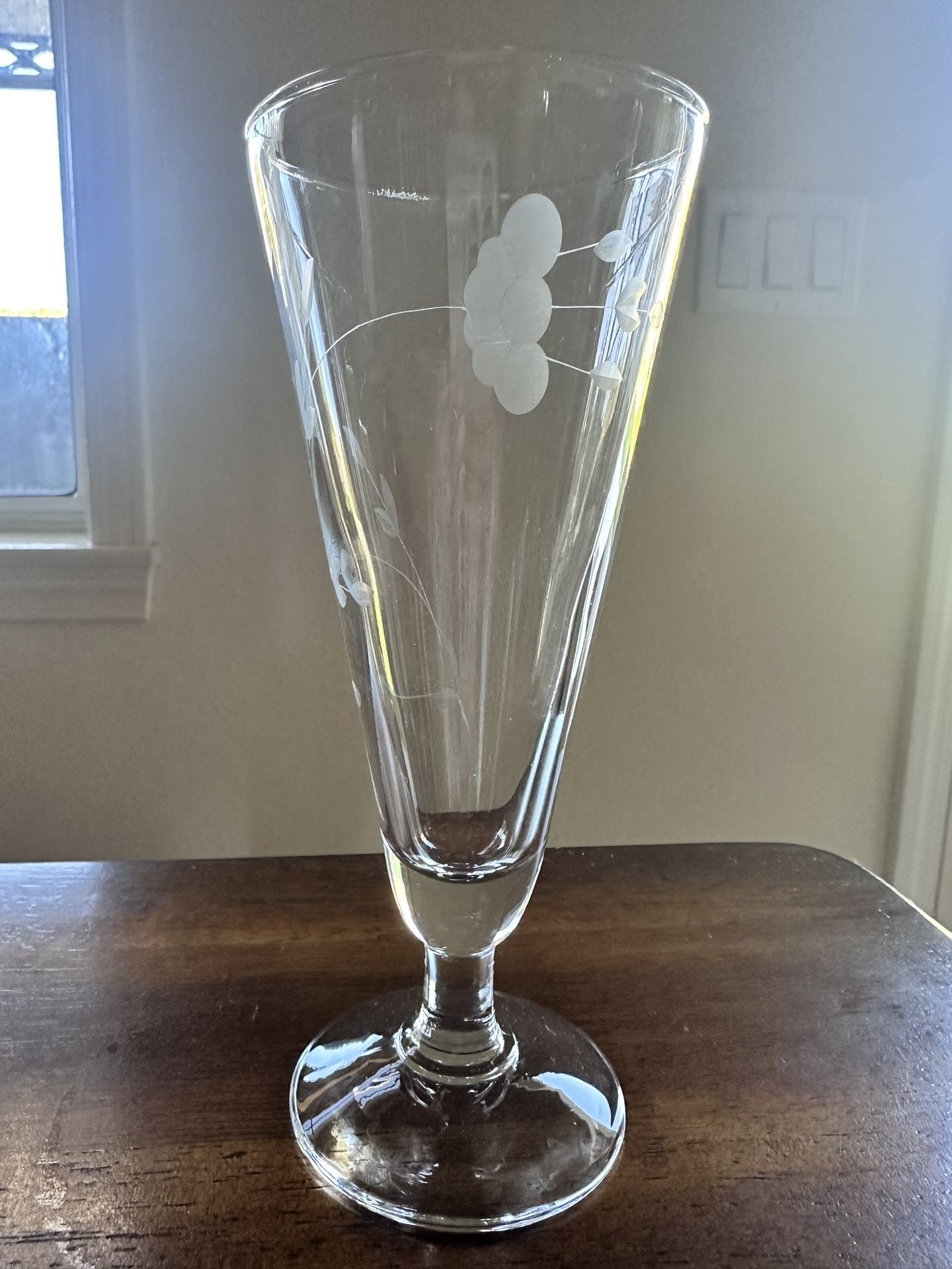 Vintage Princess House Crystal Pilsner Glasses