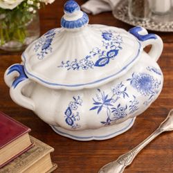 Vintage Soup Tureen With Ladle