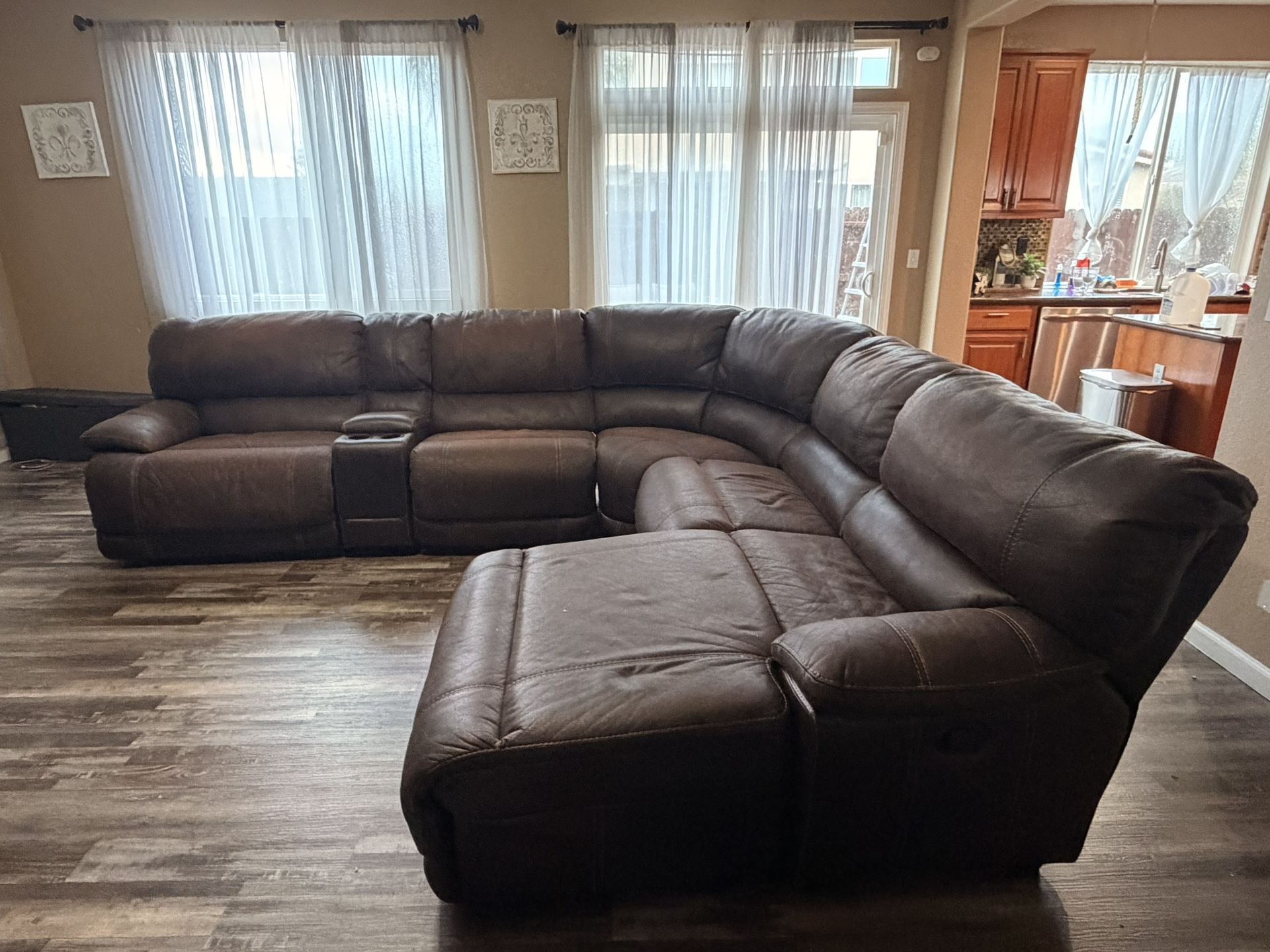 Brown Leather Couches