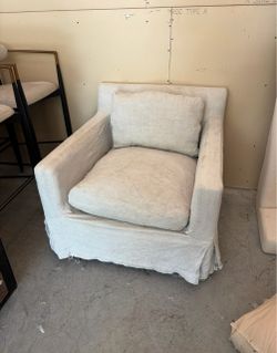 Rh Belgian track arm chair Restoration hardware