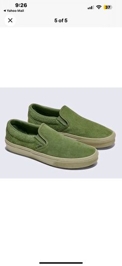 NEW VANS CLASSIC SLIP-ON SUEDE MIX ELM GREEN SIZE MENS 8.5 WOMENS 10 VN000CT5D3Z