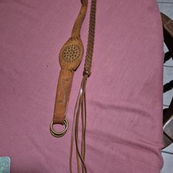  GENIUNE EXPRESS LEATHER BELTS WITH STRING  SIZE  M  VENTAGE ORIGINAL PRICE $68.