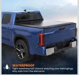 3-Fold 5FT Bed Truck Tonneau Cover Soft For 2016-2023 Toyota Tacoma Waterproof. Easy install