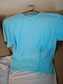 Men's nice baby blue shirt size large good condition cash only