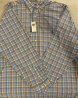 NWT Men’s Polo Ralph Lauren performance multi colored checkered button down 4XLT