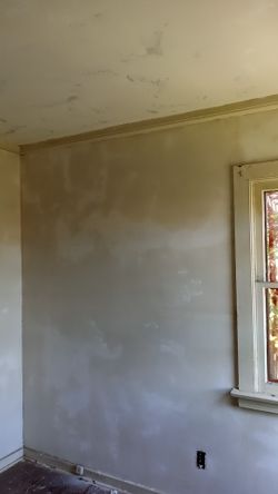 Dry wall texture, paint and finish.