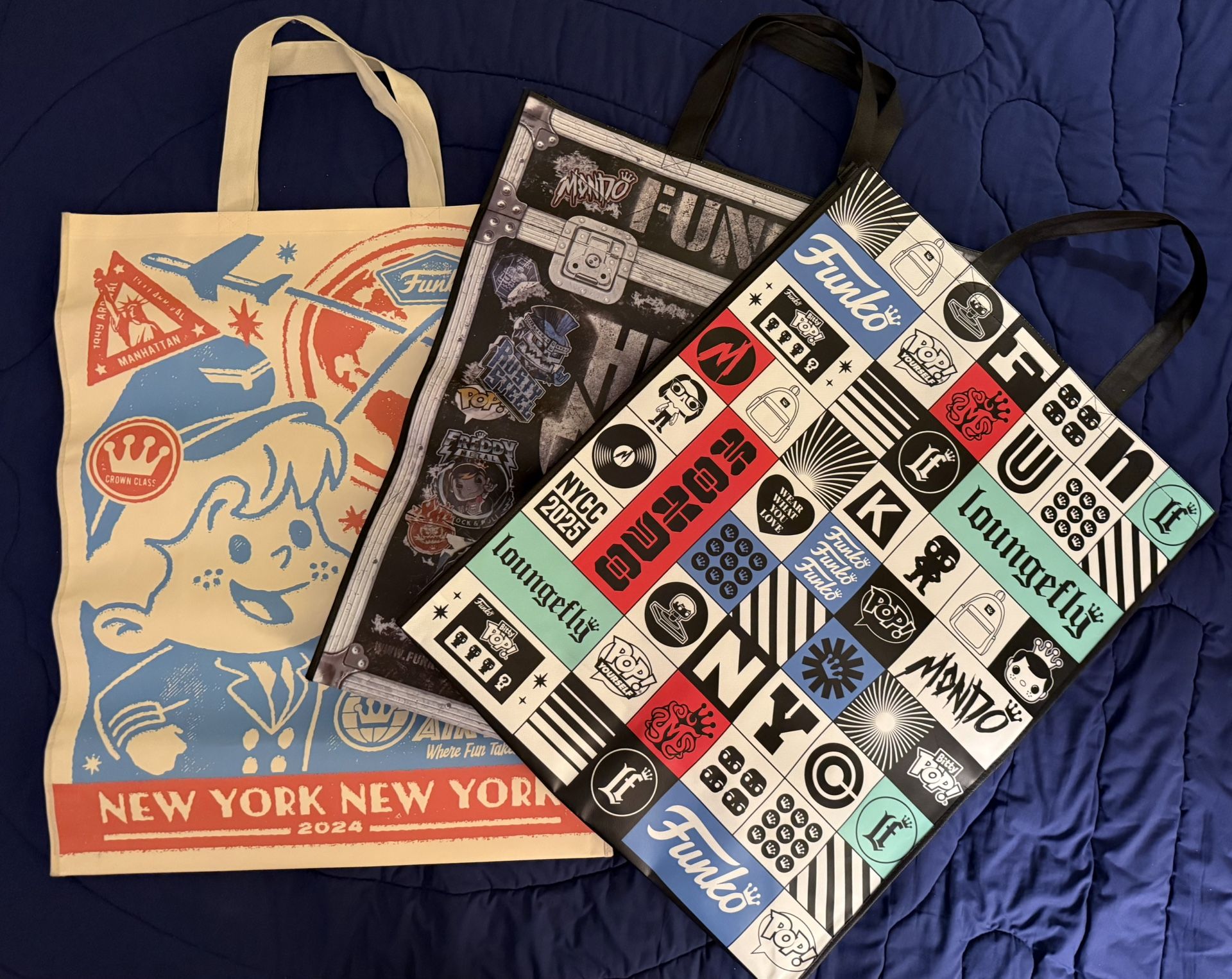 NYCC Funko Oversized Tote Bags 2023, 2024, 2025 New York Comic Con