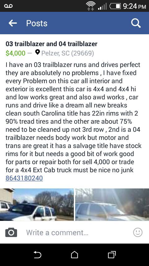 2 trailblazer info on pics