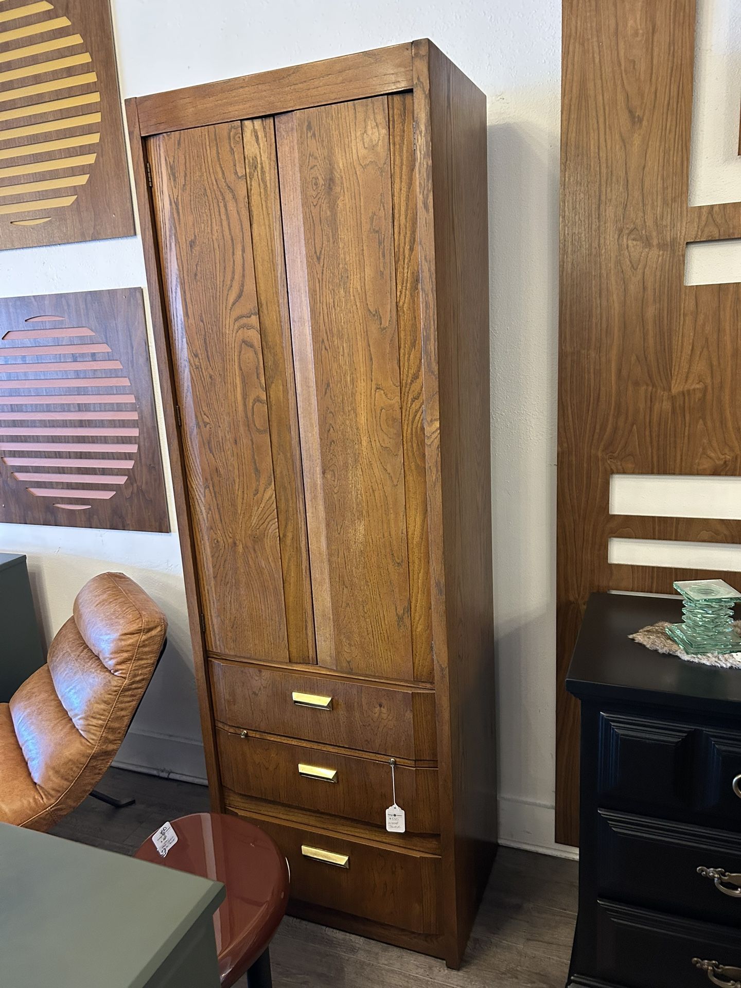 Stunning Campaign Tower / Armoire / Wardrobe / Dresser