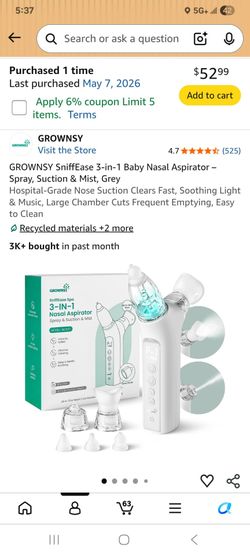 Baby Nasal Aspirator