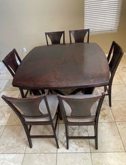 Oak Wood Dinning Table Set