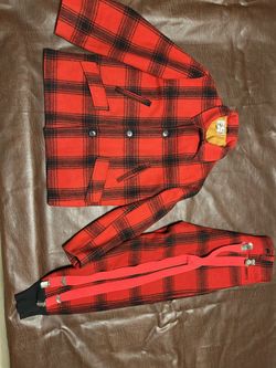 Vintage 1960s Sears Buffalo Plaid Mackinaw Jacket / Pants