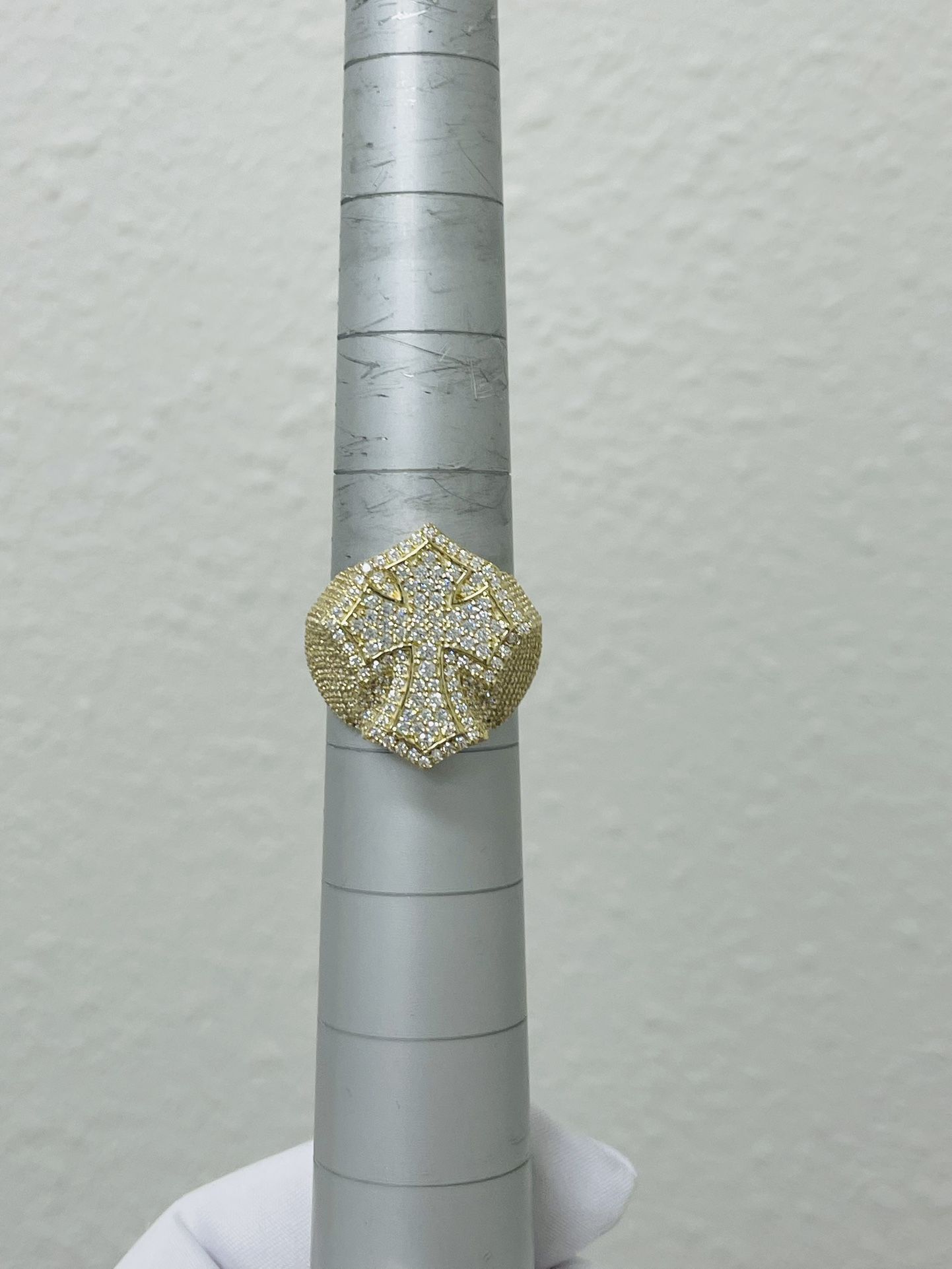 10K Yellow Gold Cross Ring