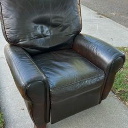 Leather recliner