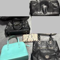 Assorted Coach And Kate Spade Handbags And Wallets