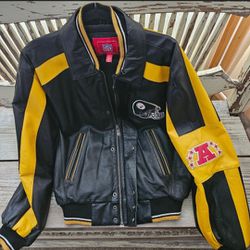 Vintage Pittsburgh Steelers Men's Medium Leather Jacket