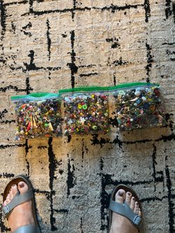 Bags filled with fun beads and trinkets