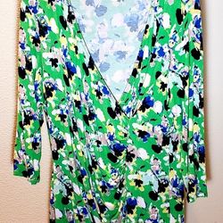 Dana Buchman Business Casual Blouse size Woman's XL  stretchy 