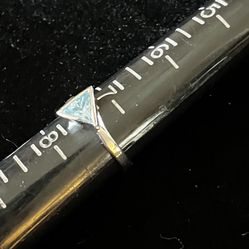 Sterling Silver , Size 71/2 ,Blue Gem Stone Ring