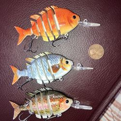 3 Panfish Swimming Lure With Rattle 