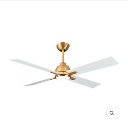 48" Linden DC Motor Downrod Mount Reversible Ceiling Fan with Lighting and Remote Control