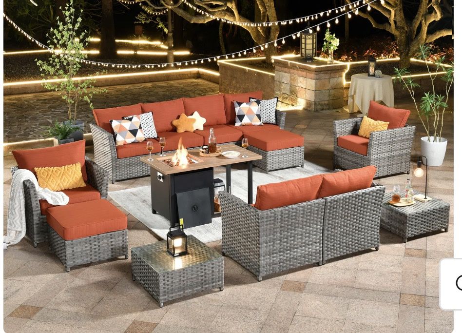 Brand New Patio Outdoor Furniture Set With Fire Pit