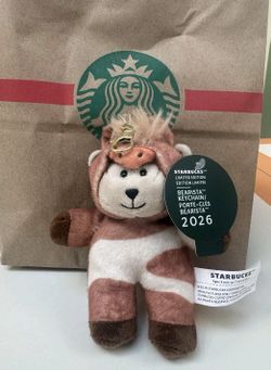 Starbucks 2026 Year of the Horse Bearista Plush Keychain Limited Edition