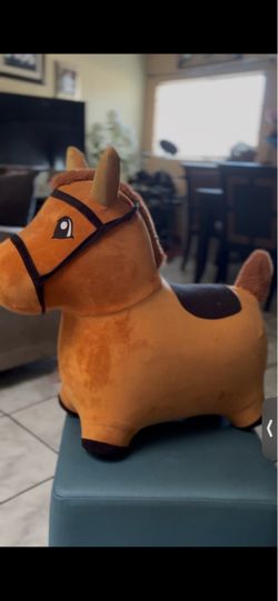 Plush Inflatable Bouncy Horse Ride-On Toy