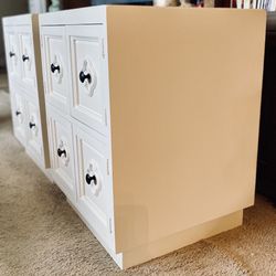 2 White Nightstands 