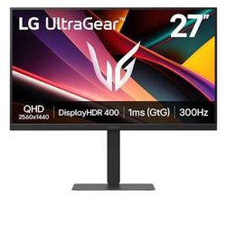 LG 27G640A-B 27-inch Ultragear QHD (2560 x 1440) IPS Gaming Monitor, 300Hz, NVIDIA G-Sync