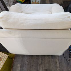 White couch and loveseat