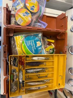 Tons and Fishing Tackle, hooks, lures, weights, jigs, tackle box and more