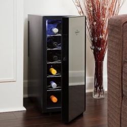 Koolatron 10 Bottle Wine Cooler, Black, Thermoelectric Wine Fridge, 1 cu. ft.