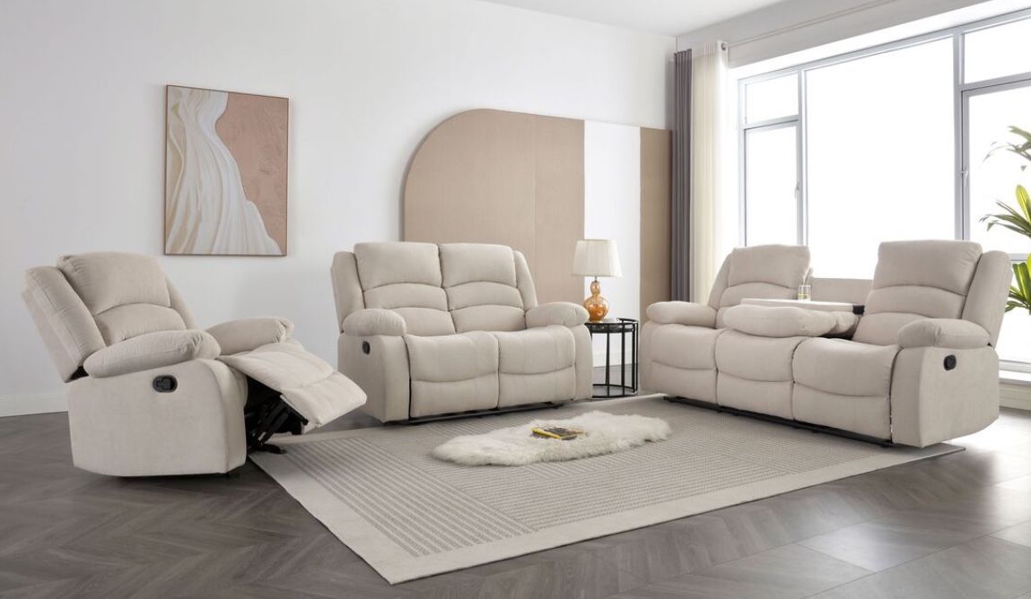 NEW DYNO 3pc RECLINING SOFA LOVESEAT AND RECLINER ONLINE SPECIAL ORDER IN FABRIC OR PU LEATHER