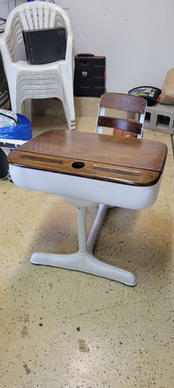 Metal school desk