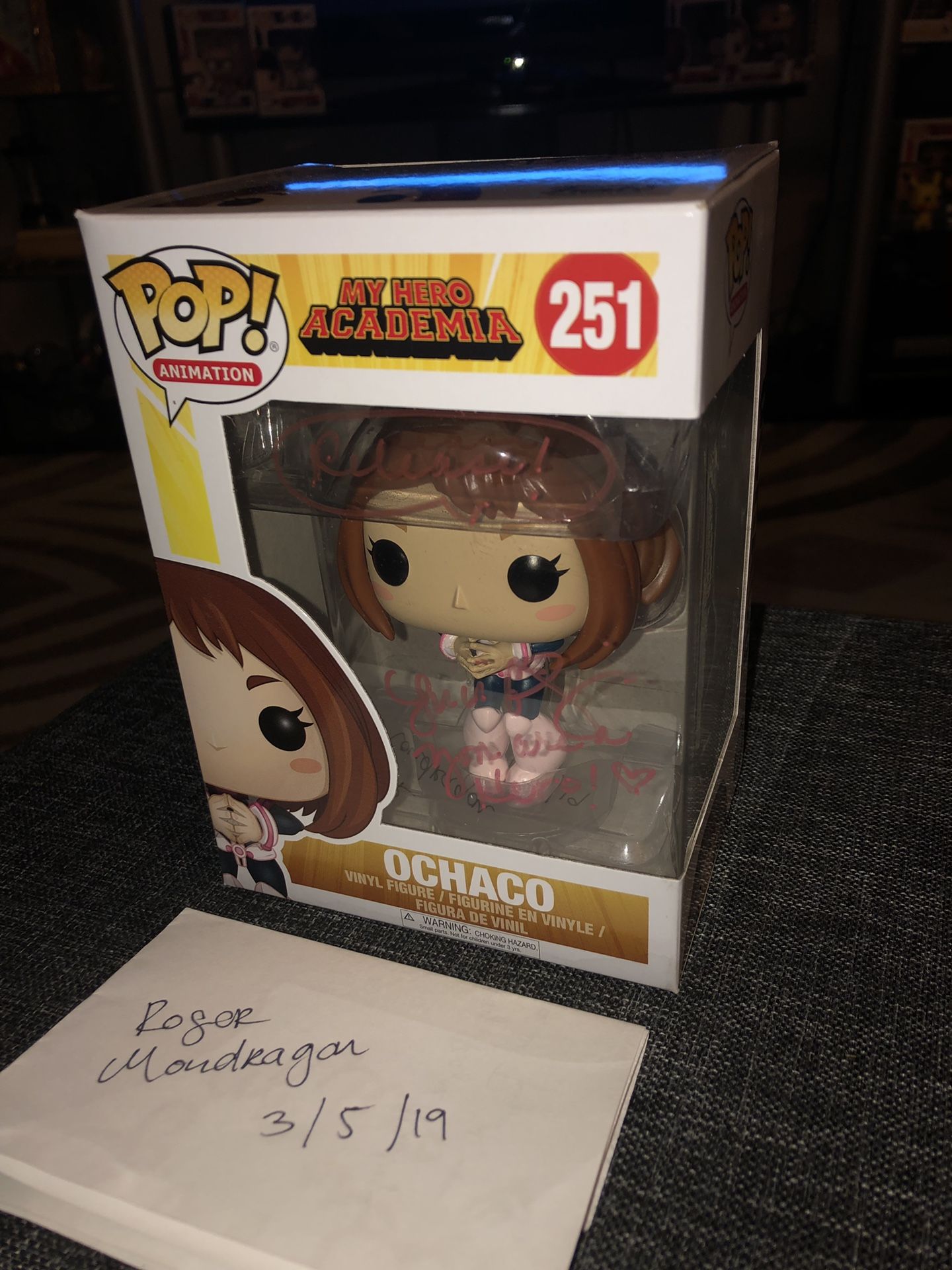 My Hero Academia #251 Signed Ochaco Funko Pop