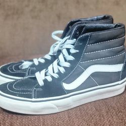 Vans Black And White High Tops Size 8 Women, Used