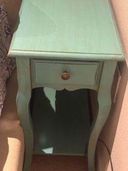 Two turquoise night stands - vintage