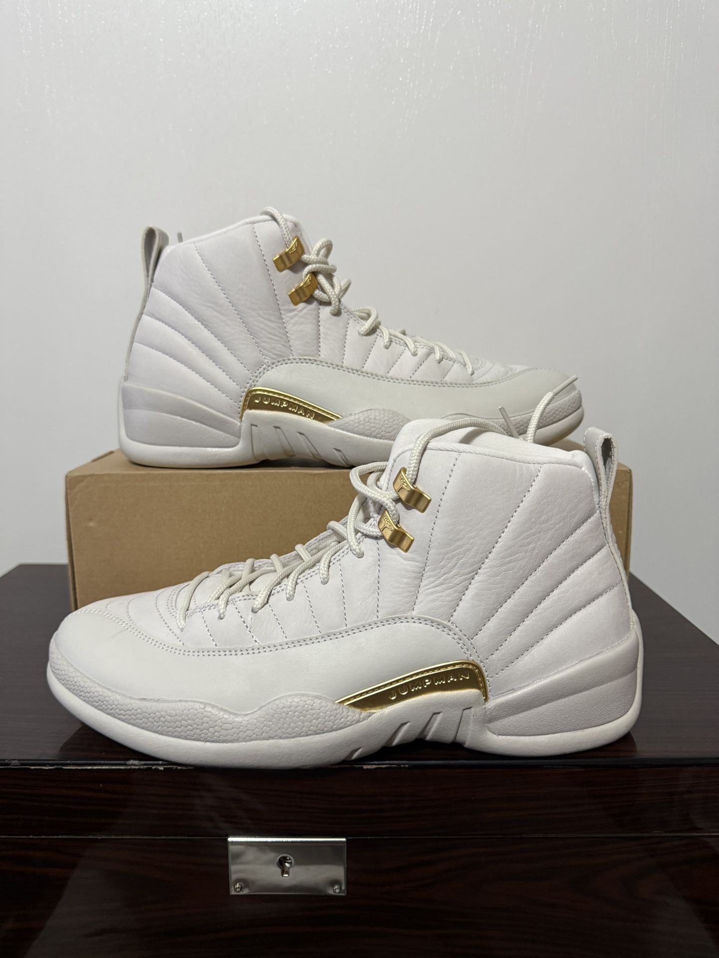Nike Air Jordan 12 Retro XII Phantom Metallic Gold FD9101-007 Men's 10 W/11.5