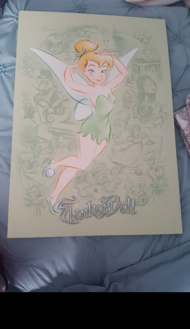Disney Tinkerbell Peter Pan Canvas 23"×16"×1" Art