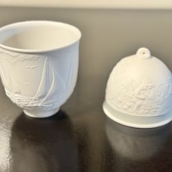 Lladró Collectors Society "Sailing The Seas" candle holder +Summer Bell ornament