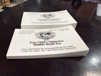 Wildlife World Zoo Free Child Admission Passes