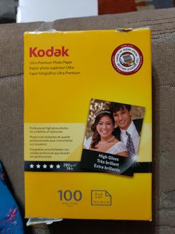 Kodak Photo Paper, High Gloss, 4x6", 100 Sheets